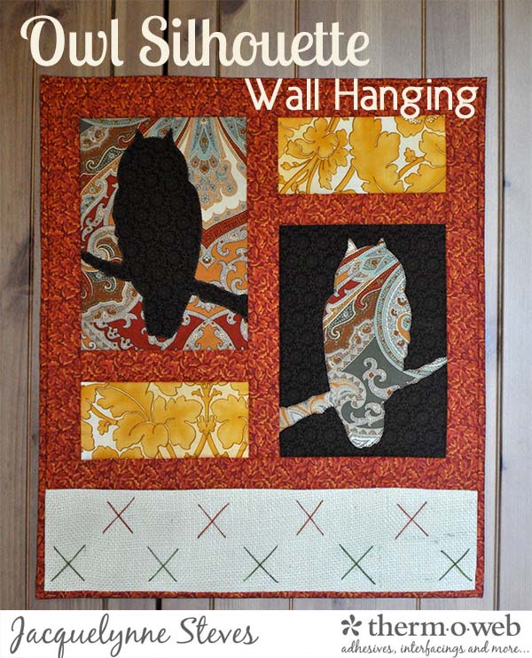 Fall Quilted Owl Silhouette Wall Hanging