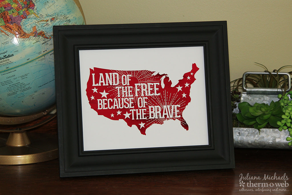 Framed Patriotic Printable | Deco Foil
