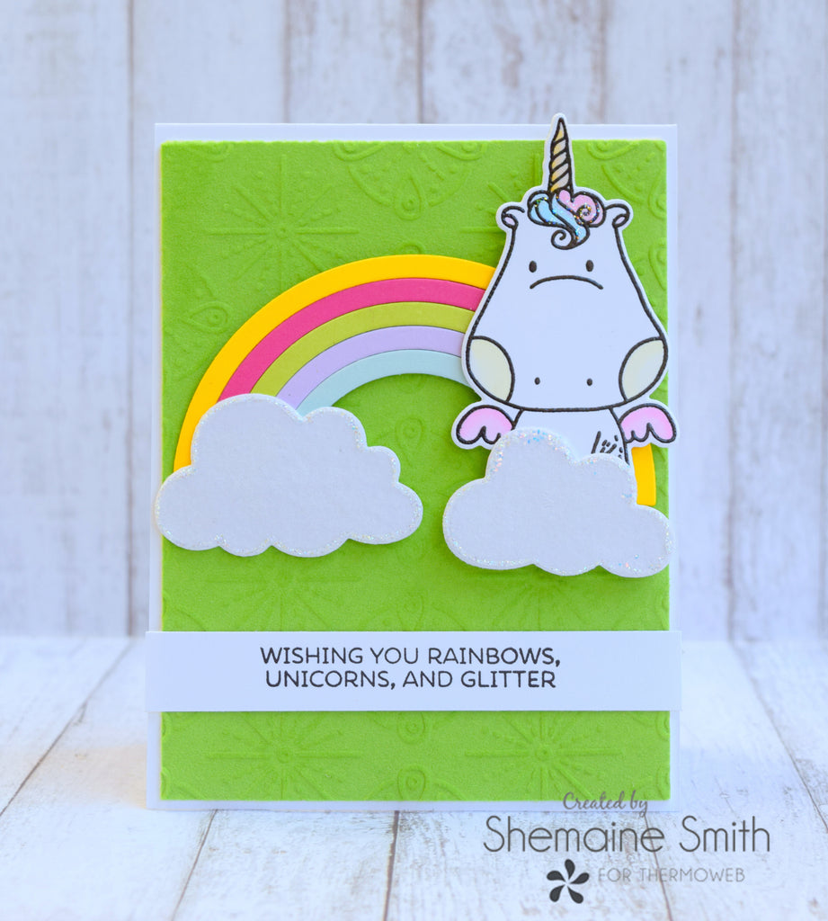 Wishing You Unicorns and Glitter Deco Foil Birthday Card