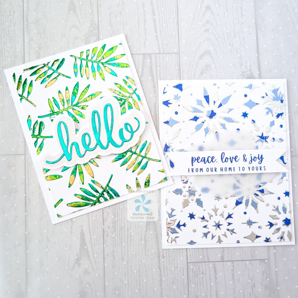 Mixed Foil Backgrounds Using Stencils and Deco Foil Transfer Gel Duo