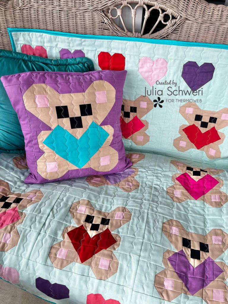 Beary Lovely Pillow with StitchnSew Fleece
