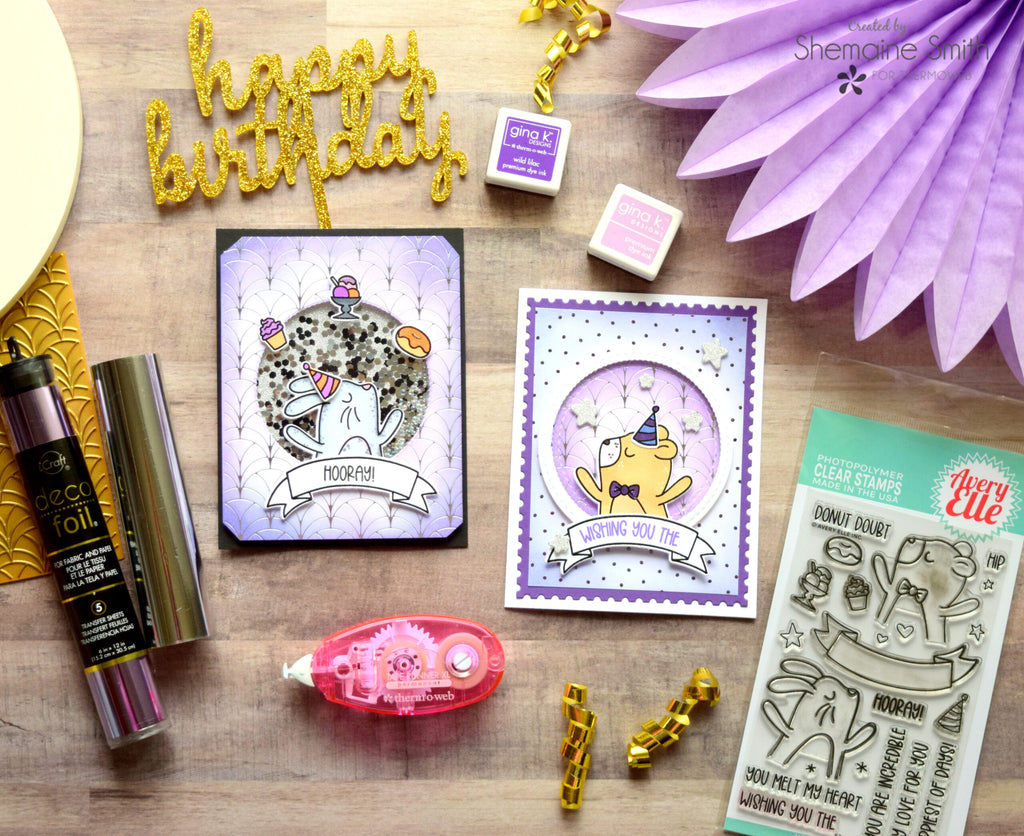 Birthday Celebration Cards with Avery Elle and Deco Foil HOT Foils
