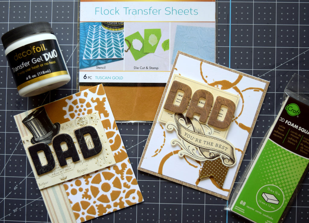 Deco Foil Flock Cards for Father's Day