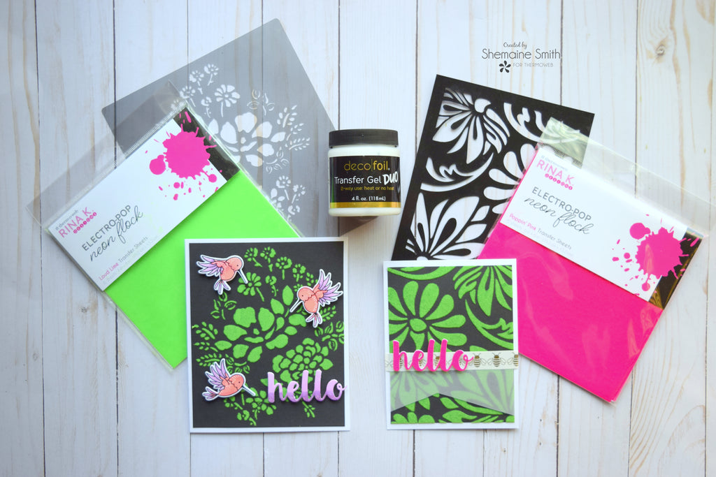 Electro-Pop Neon Flock Friendship Cards