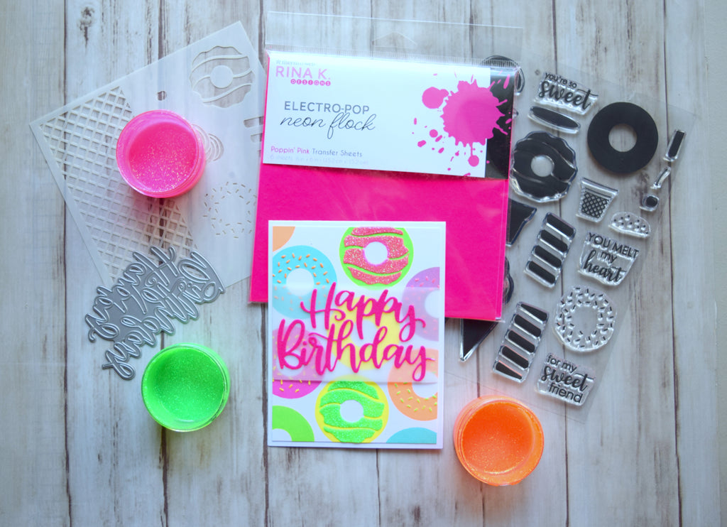Electro-Pop NEON Happy Birthday Sweet Stuff Card
