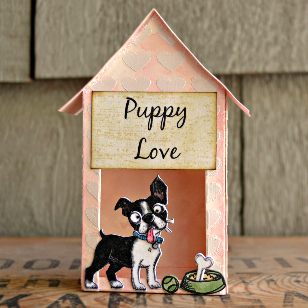 Puppy Love Tiny House With Deco Foil Flock and Metallix Gel