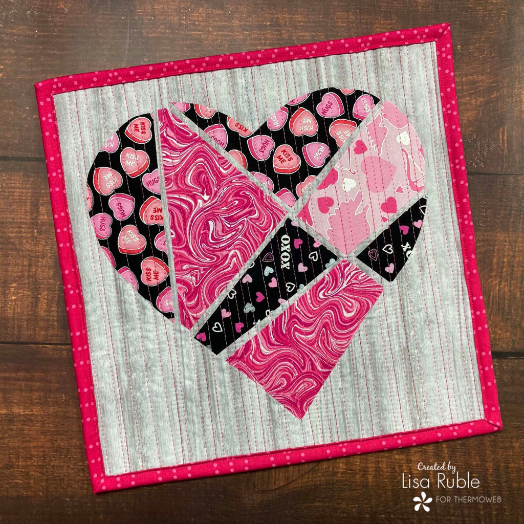 Puzzle Heart Mini Quilt with HeatnBond Lite