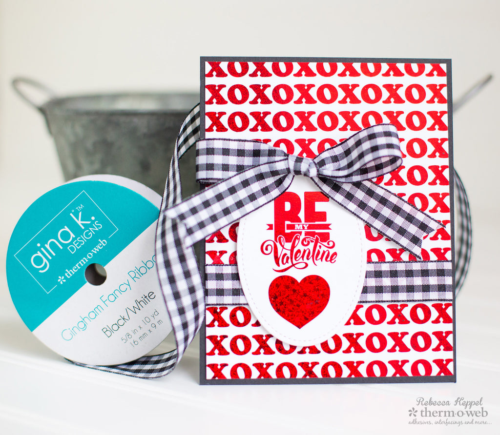 Create Foil and Ink Blended Valentine Card Backgrounds