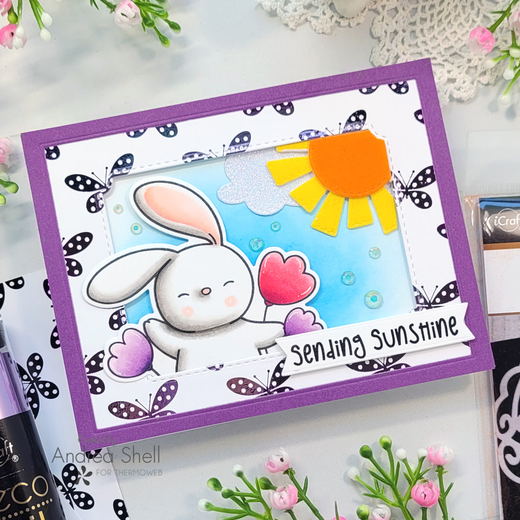 Sending Sunshine Card with Deco Foil and Flock