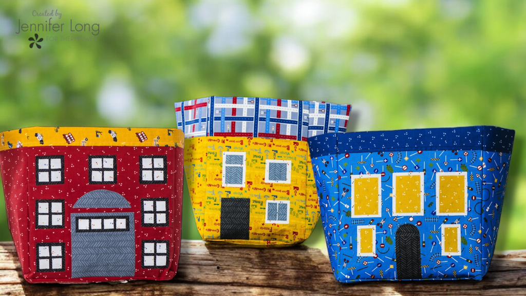 Build a Mini City with Sewn Toy Bins – Featuring ThermoWeb’s Fusible Products & Sparkle Paste!