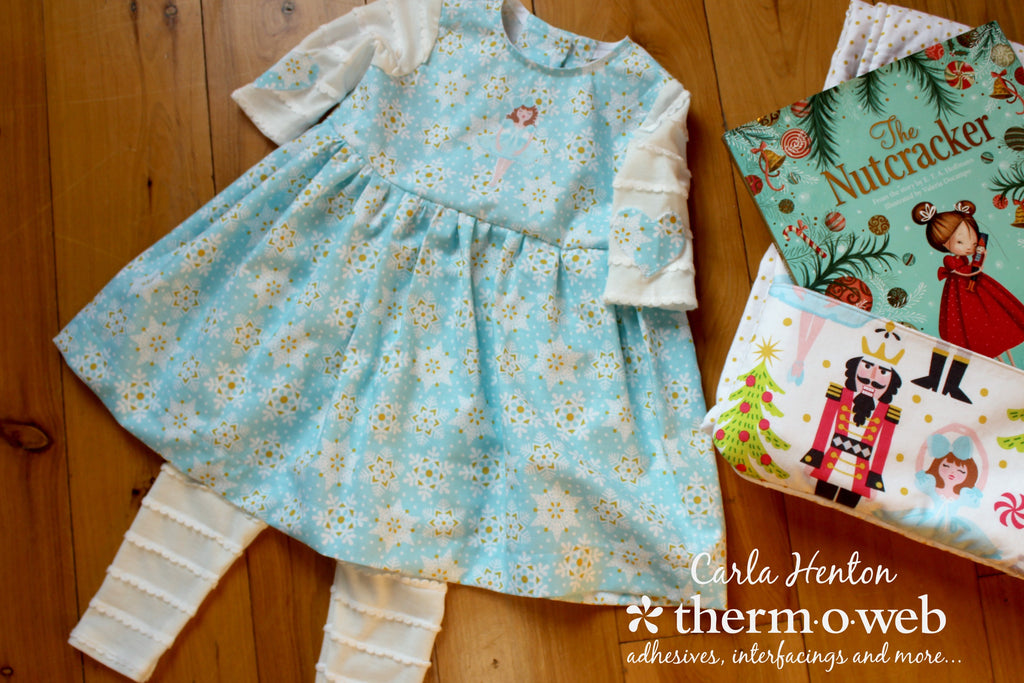 Little Miss Snow Princess Dress with HeatnBond Interfacings