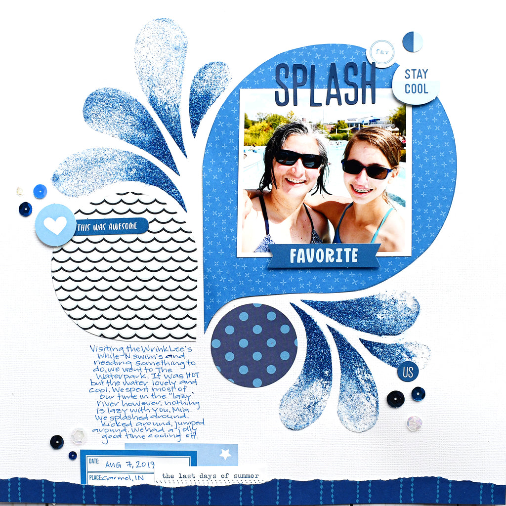 Splash Liquid Scrapbook Layout with Gina K. Glitz Glitter Gel