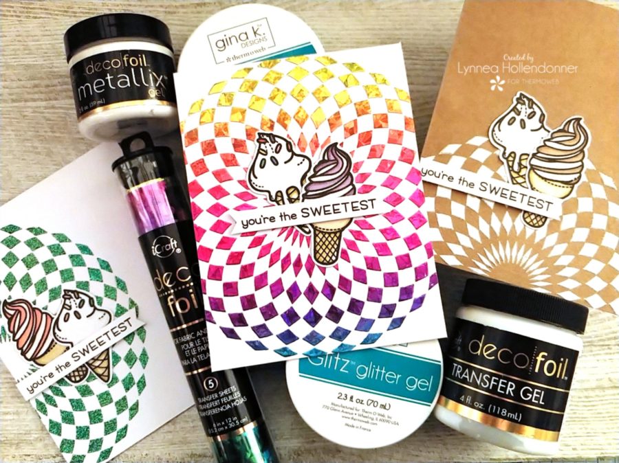 You're The Sweetest Ice Cream Deco Foil Cards