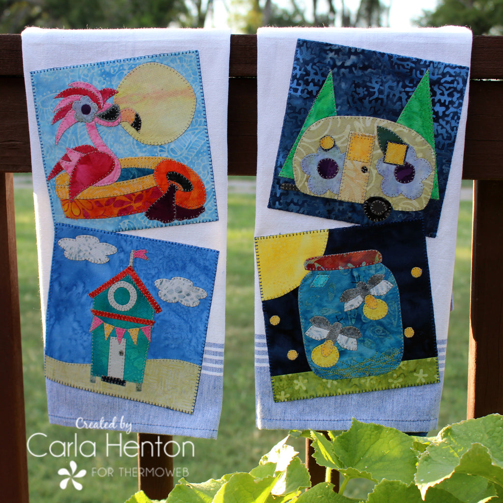 Handmade Summer Fun Kitchen Towels with HeatNBond