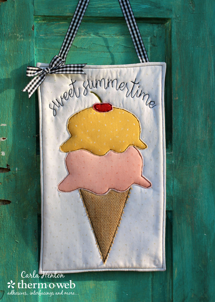 Sweet Summertime Door Hanger with HeatnBond Fusible Fleece