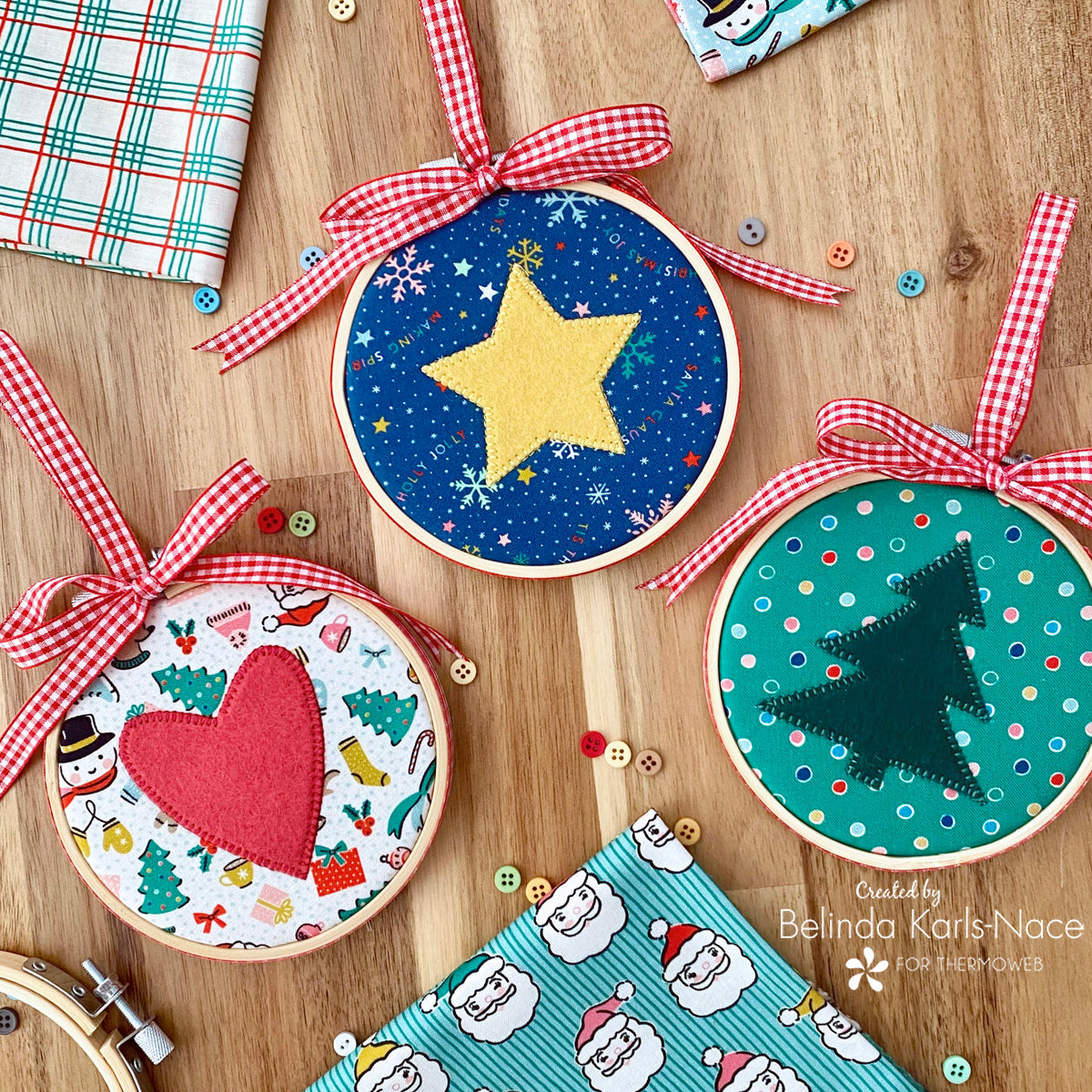 Ccookie Hoops Sugar Cookie Hoop Ornaments featuring SpraynBond – thermoweb.com