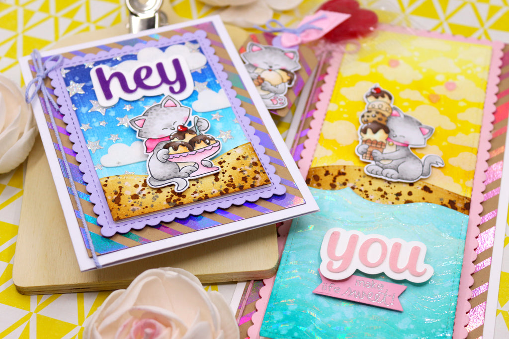 Sweet Shoppe Cards with Deco Foil Flock and Toner Sheets