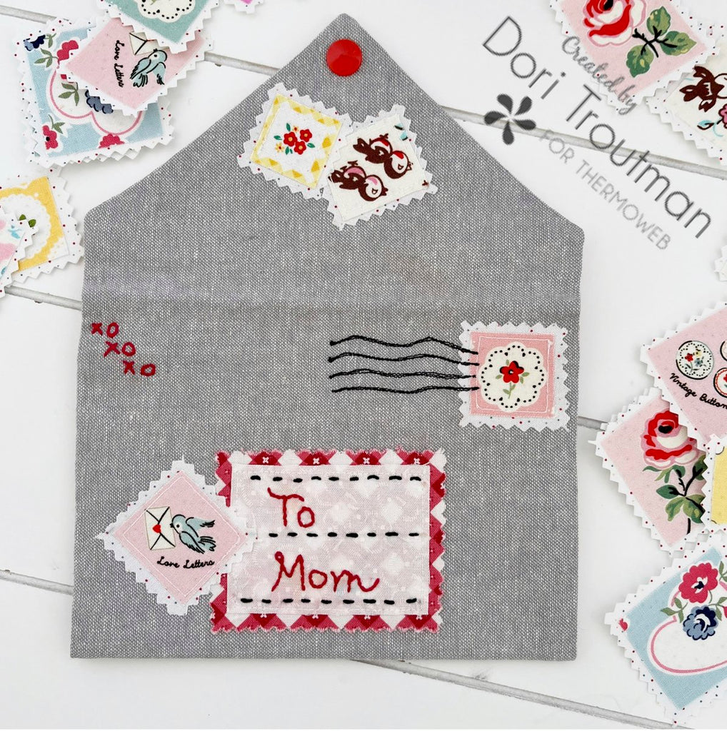 Valentine Love Letter Fabric Envelope Pouch