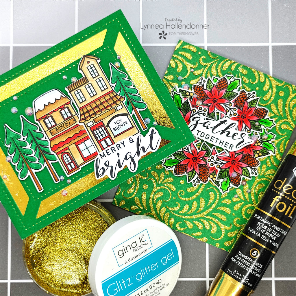 Merry and Bright Holiday Cards with Reverse Confetti