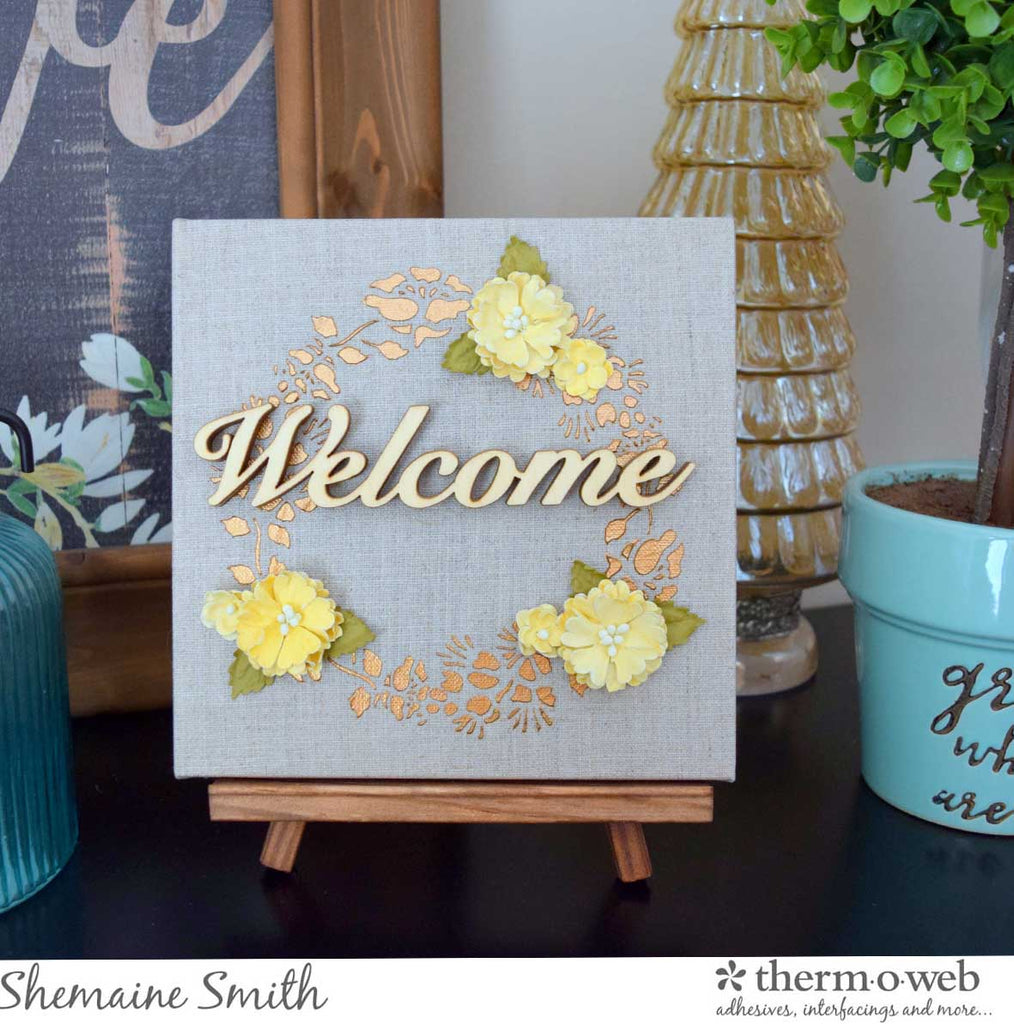 Metallix Welcome Canvas Home Decor Project