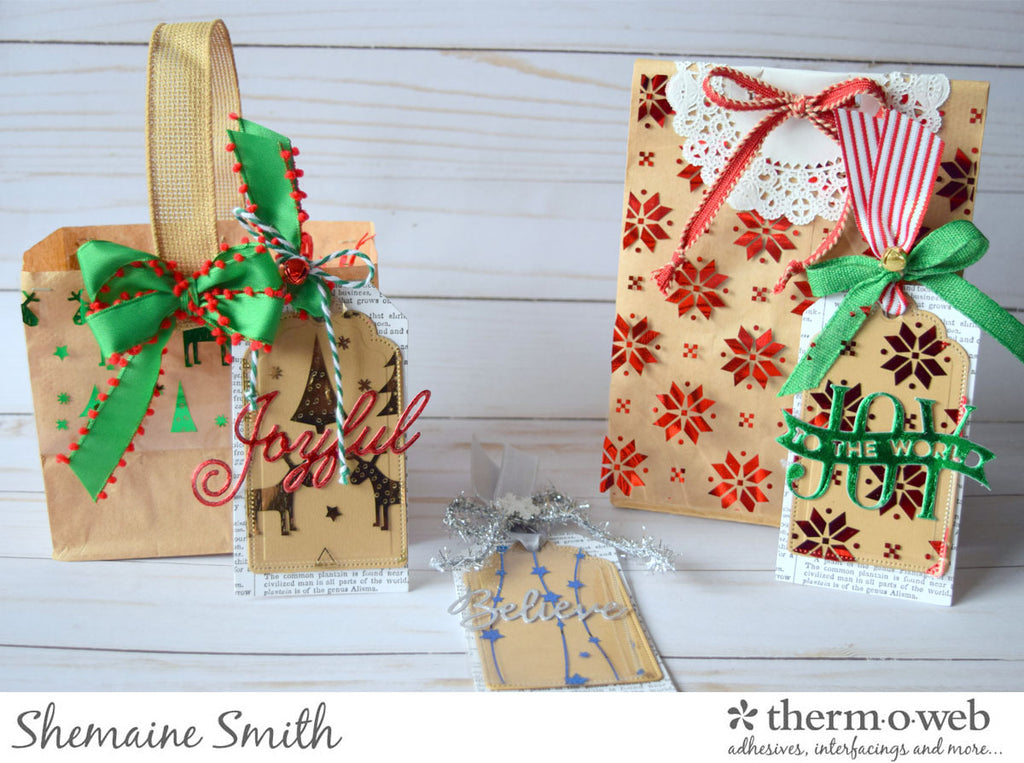 Deco Foiled Designer Toner Sheet Holiday Tags and Gift Bags
