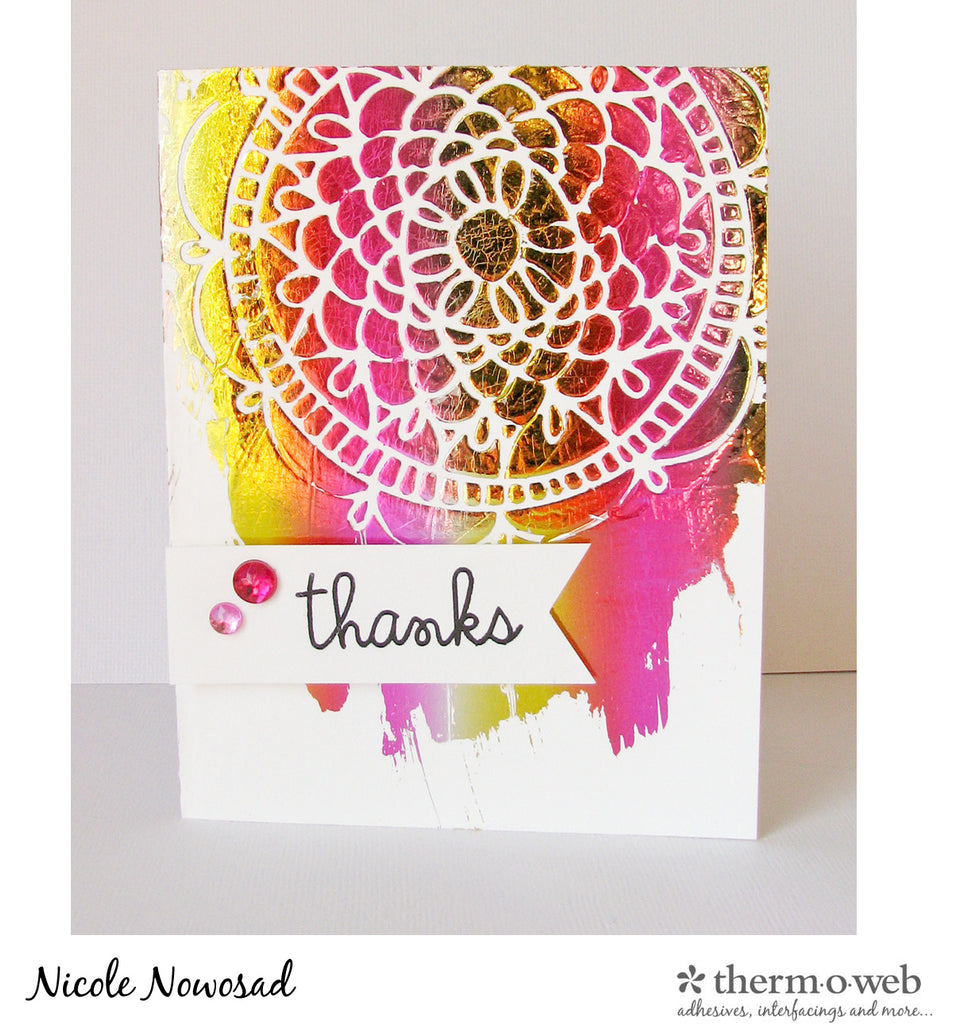 Create Deco Foil Transfer Gel Doily Projects with Waffleflower!
