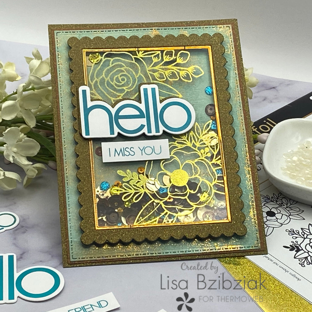 Shaker Card with Deco Foil