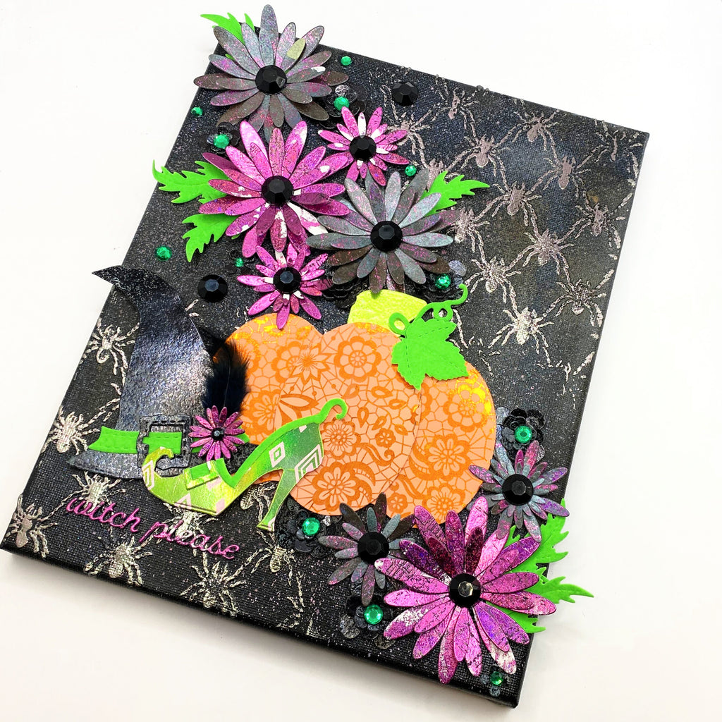 Mixed Media Halloween Canvas
