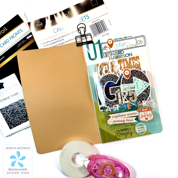 Let's Go Travel Notebook Insert with Foiled Cut File!