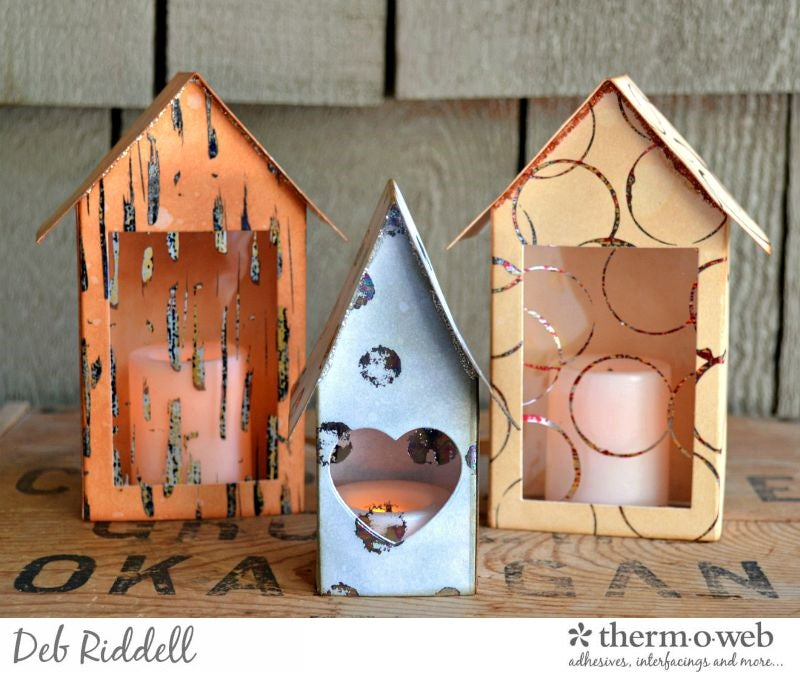 Tiny Tea Light Houses With Deco Foil And Brutus Monroe