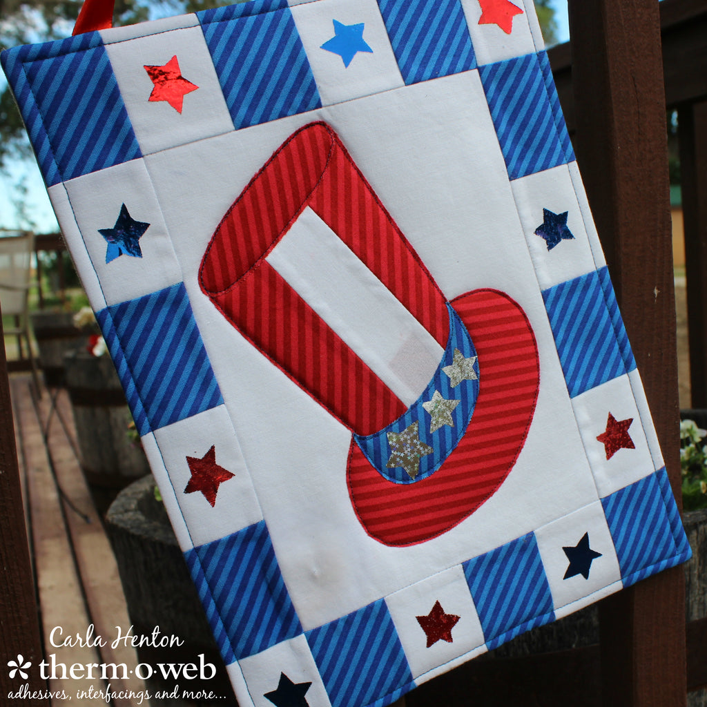 Uncle Sam Hat Door Hanger with Deco Foil and HeatnBond EZ Print Lite