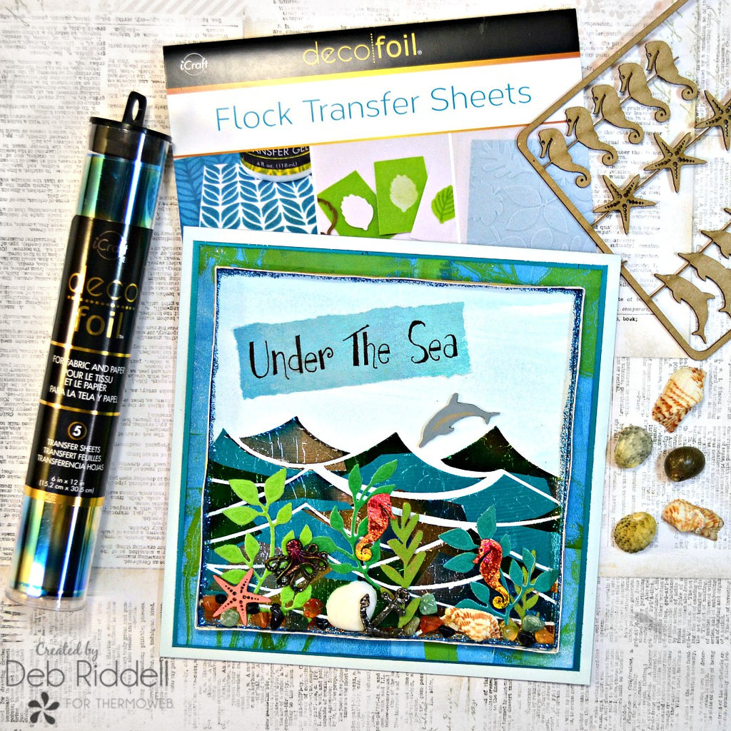 Under The Sea Shadowbox With Deco Foil Flock and Foil