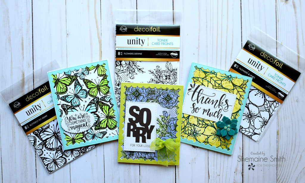 Inking up new Unity Toner Card Fronts