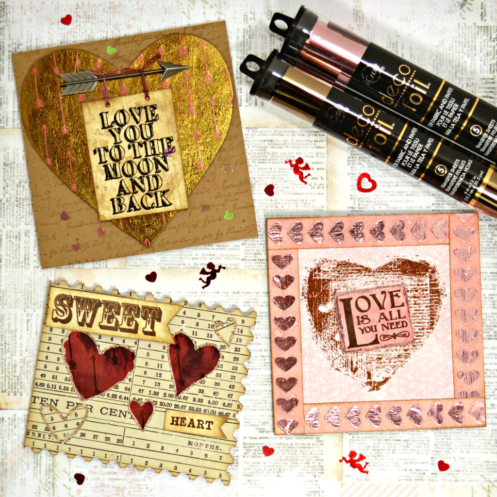 Valentine Card Trio With Deco Foil