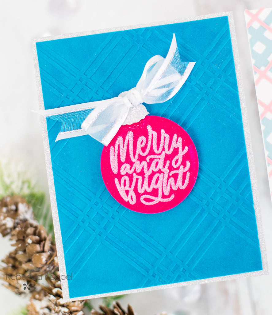 Two Ways To Make Plaid Flock Holiday Cards - Die-Cut and Emboss
