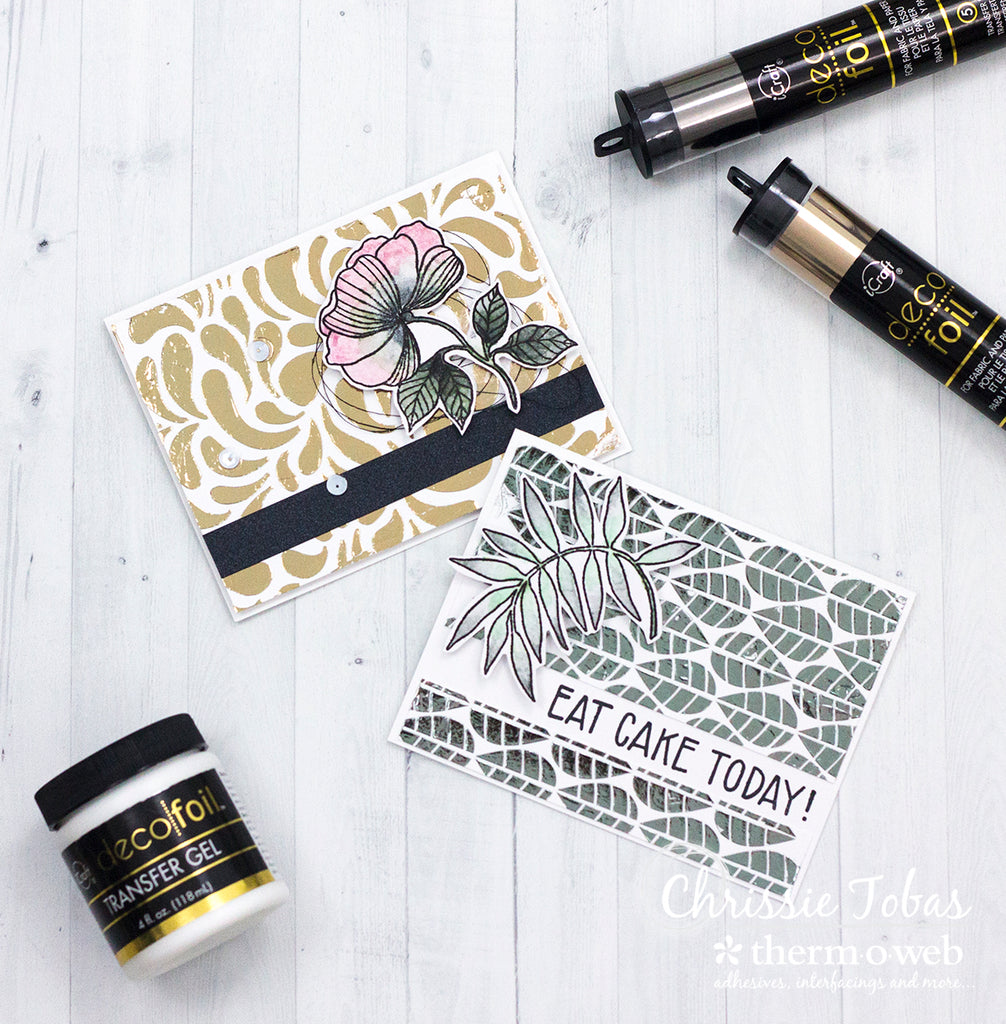 Muted Cards with Waffle Flower And Deco Foil!