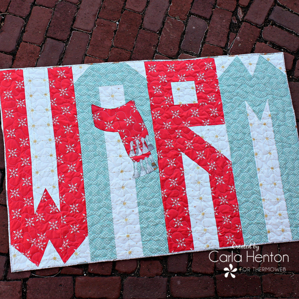 Warm and Cozy Christmas Quilt with HeatnBond and Art Gallery Fabrics