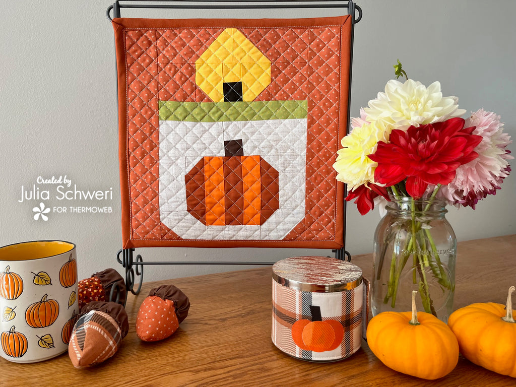 Pumpkin Spice Fabric Candle Collar