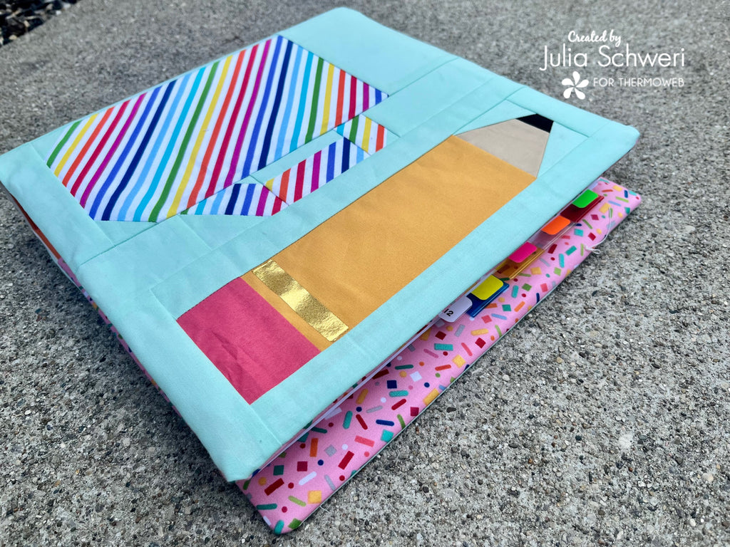Fabric Binder Cover and Block of the Month with HeatnBond Interfacing