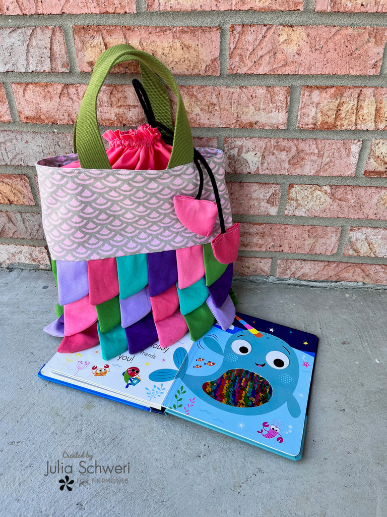 Fabric Mermaid Book Bag with HeatnBond Interfacing