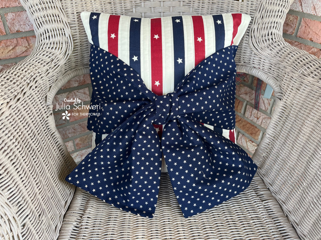 Stars and Stripes Pillow Cover with HeatnBond Medium Interfacing