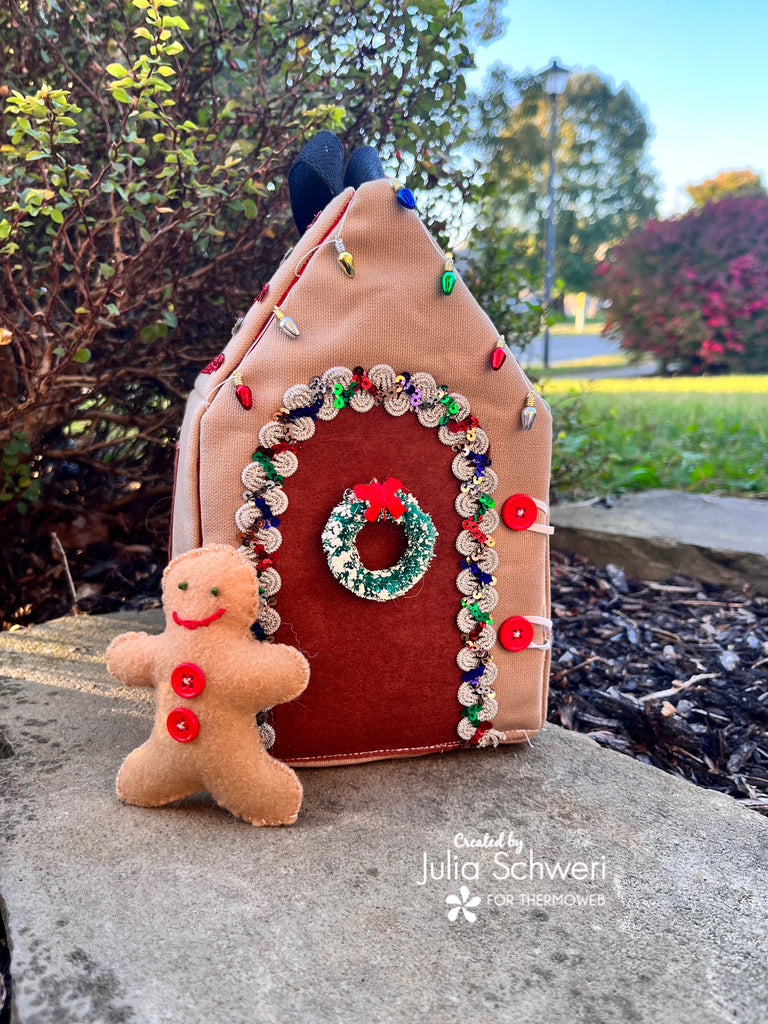Fabric Gingerbread Doll House with Fusible Fleece and Fabric Fuse