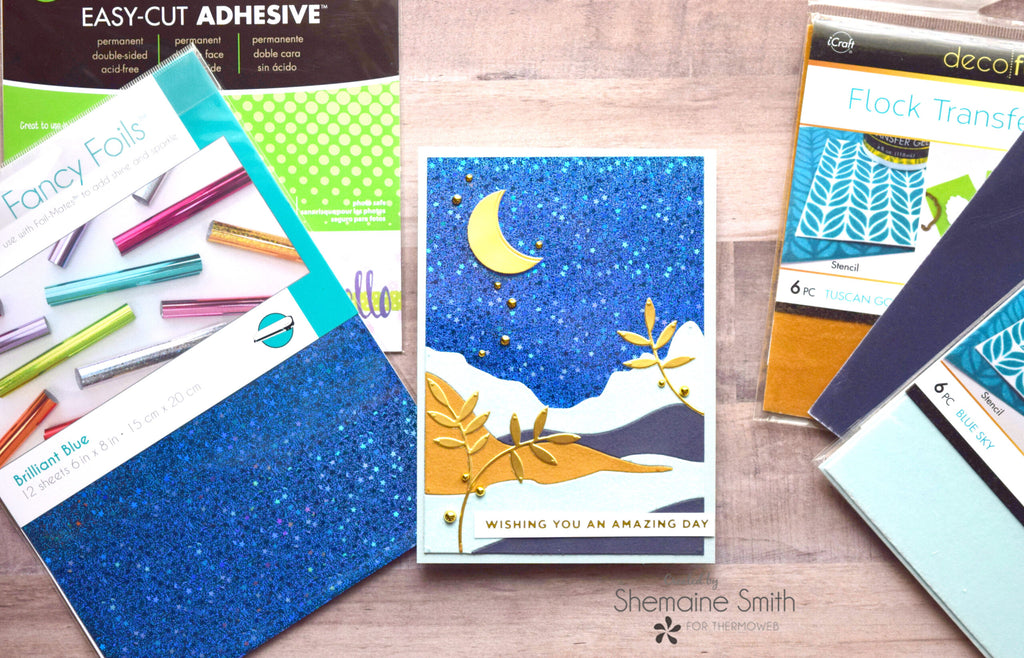 Desert Night Wintery Card with Deco Foil HOT foils