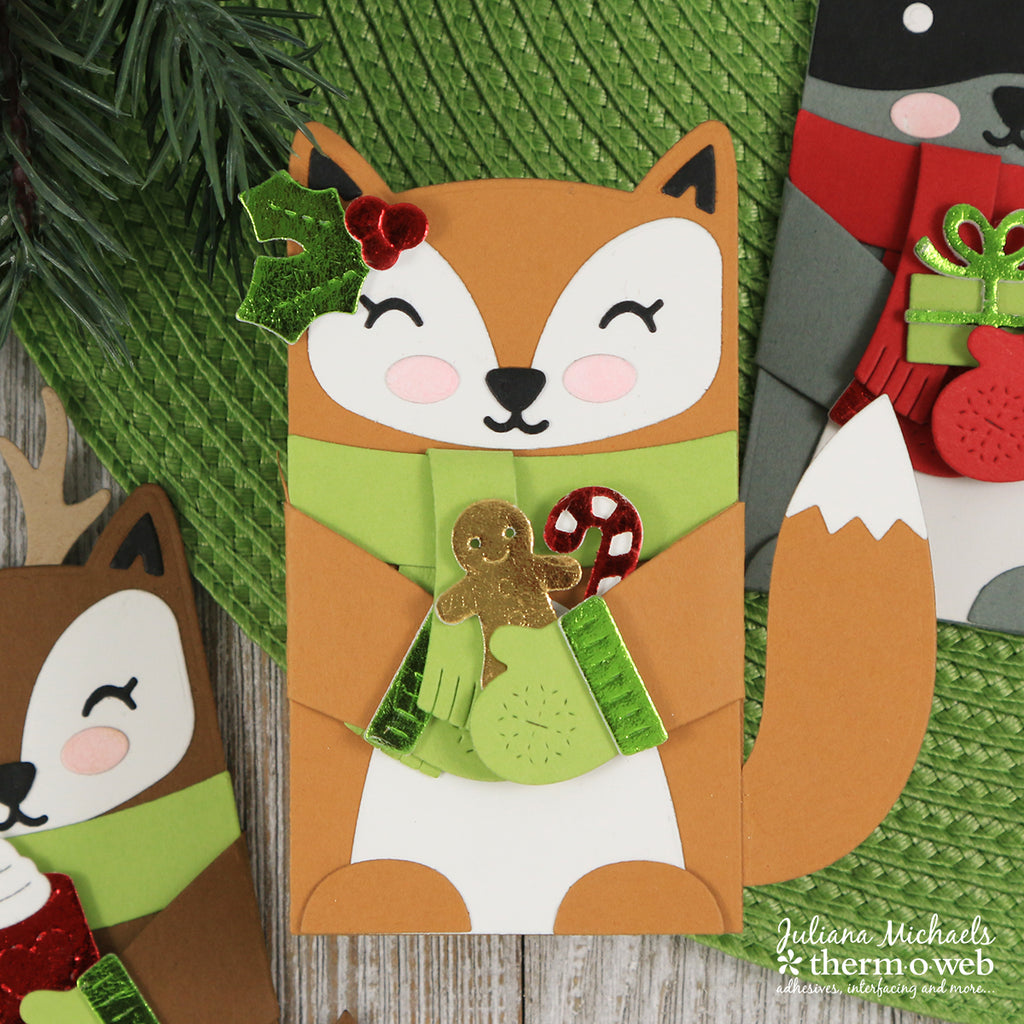 Lawn Fawn Woodland Critter Holiday Gift Card Holders