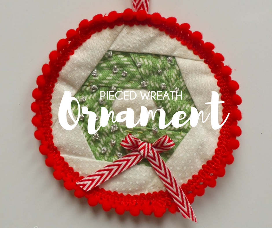 Paper Piece a Festive Christmas Wreath Ornament