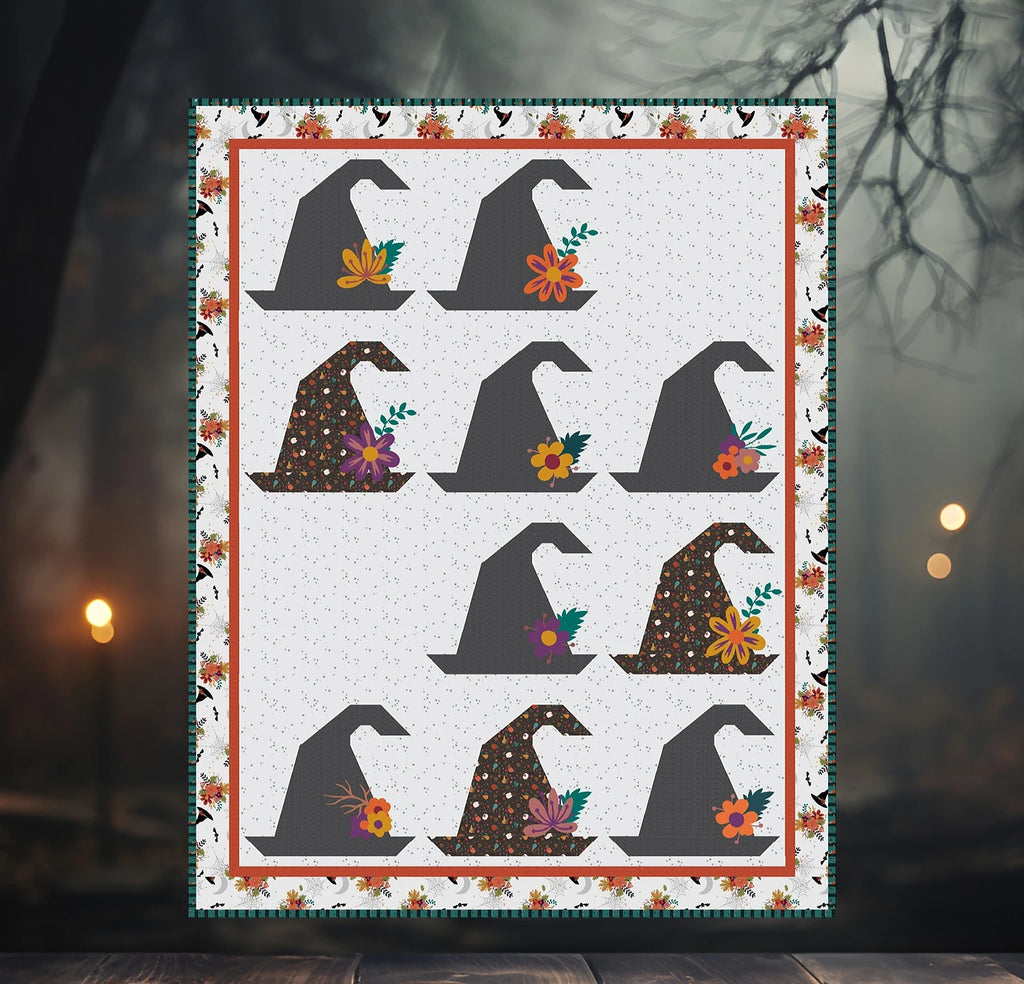 Witch's Hat Quilt with Raw-Edge Applique