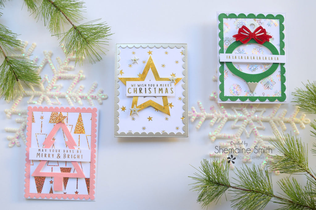 Winter/Holiday Deco Foil Toner Card front and Transfer Foil Release