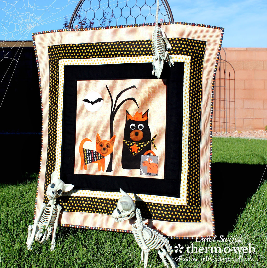 Boo Crew Dog Halloween Quilt Featuring HeatnBond