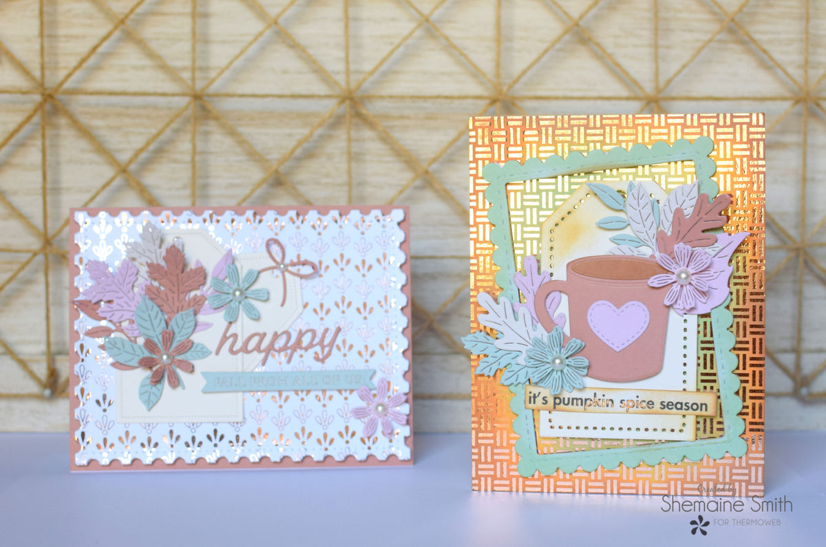 Cozy Fall Cards with Toner Card Fronts – thermoweb.com