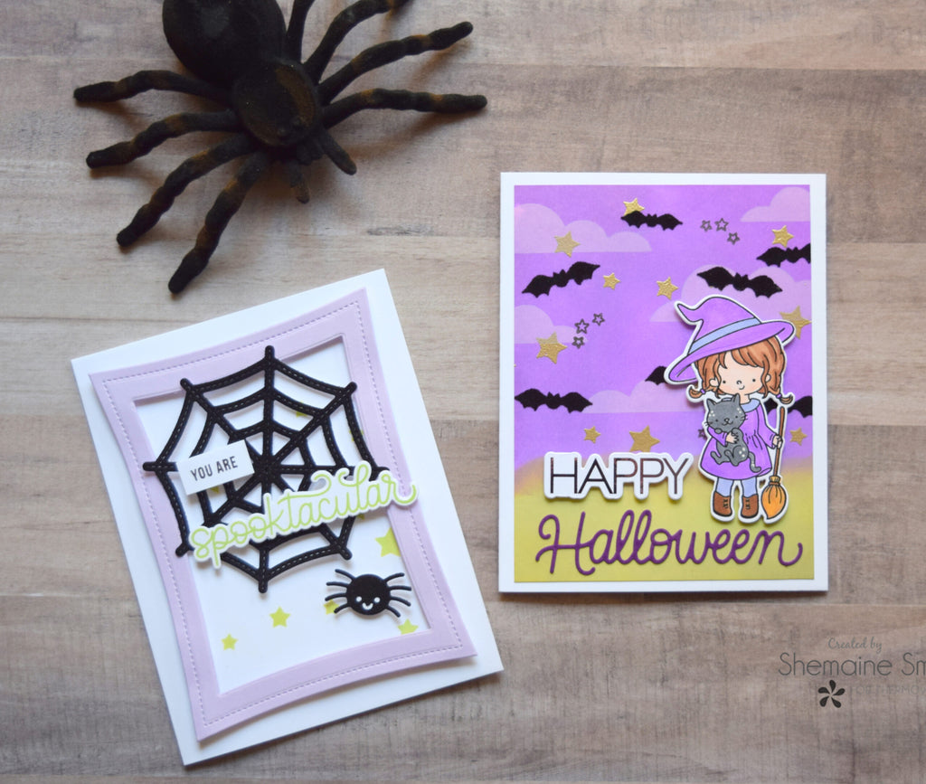 Spooktacular Halloween Cards with Deco Flock and Adhesive Transfers